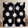 thumbnail image 1 of Manfei Modern Baseball Teens Curtains Pack of 2 (42x84 Each), Ball Sports Lover Curtains Blackout, Cartoon Geometric Bedroom Curtains, Curtains Blackout Bedroom Decor, 1 of 6
