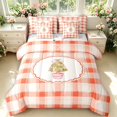 thumbnail image 1 of Manfei Modern Checkered 7 Pieces Full Size Bedding Sets,Festive Christmas Full Size Bed in a Bag,Orange Red,Christmas Reversible, 1 of 7