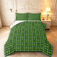 thumbnail image 1 of Manfei Modern Checkered Full Size Comforter Sets,Festive Christmas Bedding Comforter Set,Green White,Christmas Reversible,3pcs,1 Comforter and 2 Pillowcases,3pcs,1 Comforter and 2 Pillowcases, 1 of 7