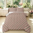 thumbnail image 1 of Manfei Modern Checkered King Size Comforter Sets,Geometric Check Comforters King Size,Red Green,Light Gray Reversible,3pcs,1 Comforter and 2 Pillowcases,3pcs,1 Comforter and 2 Pillowcases, 1 of 7