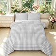 thumbnail image 1 of Manfei Modern Checkered Queen Comforter Set,Geometric Check Comforter Sets Queen,Gray,Light Gray Reversible,3-Piece,1 Comforter and 2 Pillowcases,3-Piece,1 Comforter and 2 Pillowcases, 1 of 7