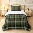thumbnail image 1 of Manfei Modern Checkered Twin Comforter Sets,Minimalist Check Bedding Set,Green Black,Reversible,2 Pieces,1 Comforter and 1 Pillowcase,2 Pieces,1 Comforter and 1 Pillowcase, 1 of 7