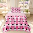 thumbnail image 1 of Manfei Modern Checkered Twin Comforter Sets,Minimalist Polka Dot Bedding Set,Pink White,Pink Reversible,2pcs,1 Comforter and 1 Pillowcase,2pcs,1 Comforter and 1 Pillowcase, 1 of 7