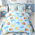 thumbnail image 1 of Manfei Modern Chic Bowtie 7pcs Queen Bedding,Softball Ball Sport Bedding Comforter Set Queen,Polkadot Reversible, 1 of 7