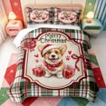 thumbnail image 1 of Manfei Modern Christmas Snowman Bed Spread Queen,Western Xmas Festive Queen Coverlet Set,3-Piece,1 Quilt and 2 Pillowcases, 1 of 7