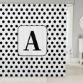 thumbnail image 1 of Manfei Modern Dot Monogram A Shower Curtain 72Wx72L,Minimalist Artwork Bathroom Curtain,White Black, 1 of 5