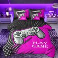 thumbnail image 1 of Manfei Modern Gamepad Gamer 7-Piece Twin Bedding Sets,Circle Dots Bedding Comforter Set,Gray Pink Black Sheet Sets For Boys Kids,Ultra Soft Home Decor Reversible, 1 of 8