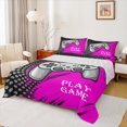 thumbnail image 1 of Manfei Modern Gamepad Gamer Queen Sheet Sets,Circle Dots Flat Sheet,Gray Pink Black Queen Fitted Sheet For Boys Kids,Ultra Soft Home Decor,4-Piece, 1 of 7