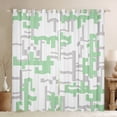 thumbnail image 1 of Manfei Modern Geometric Aesthetic Curtains Pack of 2 (42x84 Each),Pixel Geometric Curtains Blackout,Gray Green White Bedroom Curtains For Boys,Ultra Soft Home Decor, 1 of 6