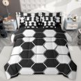 thumbnail image 1 of Manfei Modern Geometric Abstract 7-Piece Twin Bedding Sets,Retro Geometric Honeycomb Bedding Comforter Set,Gray Black Sheet Sets For Boys Kids,Ultra Soft Home Decor Reversible, 1 of 8