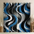 thumbnail image 1 of Manfei Modern Geometric Adult Curtains Pack of 2 (42x84 Each), Blue Stripes Curtains Blackout, Minimalst Minimalism Bedroom Curtains, Curtains Blackout Home Decor, 1 of 6