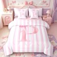 thumbnail image 1 of Manfei Modern Geometric Pattern 7pcs Queen Bedding,Pink Personalized Letter P Gifts Bedding Comforter Set Queen,Pink Reversible, 1 of 7