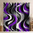 thumbnail image 1 of Manfei Modern Minimalst Blackout Curtains Set of 2 (52x84 Each) for Adult, Purple Stripes Ombre Window Curtains, Abstract Geometric Curtains and Drapes, Curtains and Drapes Home Decor, 1 of 6