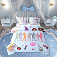 thumbnail image 1 of Manfei Modern Musician Print Bedding Comforter Set 7 Pieces for Kids, Blue Disco Ball Full Bedding Set, Hip Hop Music Reversible Fitted Sheet Flat Sheet, Lightweight Room Decor, 1 of 8