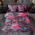 thumbnail image 1 of Manfei Modern Pink Camouflage Twin Bedding Sets 7-Piece for Kids, Aesthetic Watercolor Bedding Comforter Set, Fashion Artwork Splatter Reversible Sheet Sets, Luxury Bedroom Decor, 1 of 7