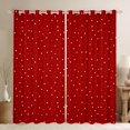 thumbnail image 1 of Manfei Modern Stars Polka Dot Curtains and Drapes Pack of 2 (52x63 Each),Galaxy Theme Black Out Curtains,Red White, 1 of 6