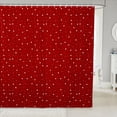 thumbnail image 1 of Manfei Modern Stars Polka Dot Shower Curtain 72Wx72L,Galaxy Theme Bathroom Curtain,Red White, 1 of 5