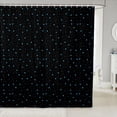 thumbnail image 1 of Manfei Modern Stars Polka Dot Shower Curtain 72Wx78L,Cute Cartoon Themed Bath Curtain,Black Blue, 1 of 5