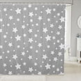 thumbnail image 1 of Manfei Modern Stars Shower Curtain 72Wx78L,Cartoon Galaxy Theme Bath Curtain,Gray White, 1 of 5