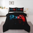 thumbnail image 1 of Manfei Modern VR Games Bedding Comforter Set, Boys Cyan Red Gamepad Twin Comforter Sets, Cartoon Gaming Theme Reversible Bedding Set, Lightweight Room Decor, 2-Piece, 1 of 8