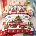 thumbnail image 1 of Manfei Modern Xmas Christmas Tree 7-Piece Twin Bedding,Winter Holiday Bedding Comforter Set,Xmas Reversible, 1 of 7