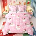 thumbnail image 1 of Manfei Modern Xmas Christmas Wreath 7 Pieces Full Size Bedding Sets,Winter Holiday Full Size Bed in a Bag,Xmas Reversible, 1 of 7