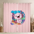 thumbnail image 1 of Manfei Monogrammed D Theme Black Out Curtains,Ocean Animal Axolotl Curtains Pack of 2 (42x63 Each),Multicolor Sealife Croal Bedroom Curtains For Girl Teens,Ultra Soft Bedroom Decor, 1 of 6