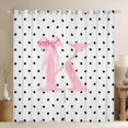 thumbnail image 1 of Manfei Monogrammed K Design Kitchen Curtains,Cartoon Polka Dot Print Black Out Curtains Pack of 2 (42x63 Each), 1 of 6