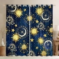 thumbnail image 1 of Manfei Moon Sun Curtains Pack of 2 (42x84 Each) for Teens,Bohemian Theme Curtains Blackout,Polka Dots Bedroom Curtains,Lightweight Room Decor, 1 of 6