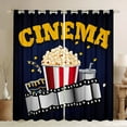 thumbnail image 1 of Manfei Movie Film Popcorn Blackout Curtains Set of 2 (52x84 Each), Cartoon Cinema Tricket Window Curtains, Teens Kids Boys Girls Adult Curtains and Drapes, Curtains and Drapes Decor, 1 of 6
