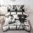 thumbnail image 1 of Manfei Movie Theater Theme 7-Piece Twin Bedding Sets,Cinema Bedding Comforter Set,Gray Filmstrip Sheet Sets For Girl,Microfiber Bedroom Decor Reversible, 1 of 8