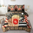 thumbnail image 1 of Manfei Movie Theater Theme 7pcs Bedding Comforter Set,Cinema Popcorn Queen Bedding Sets,Retro Filmstrip Queen Sheet Sets For Girl,Microfiber Bedroom Decor Reversible, 1 of 8
