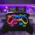 thumbnail image 1 of Manfei Multicolor Cartoon Console Bedding Comforter Set,Gamer Gaming Twin Comforter Sets,Rainbow 3D Hexagon Bedding Set For Adults,Luxury Bedroom Decor Reversible,2 Pieces, 1 of 8