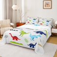 thumbnail image 1 of Manfei Multicolor Dinosaur Full Size Sheets,Cute Cartoon Dino Bed Sheets,Ancient Wild Aniaml Sheet Sets For Boy,Super Cozy Room Decor,4pcs, 1 of 7