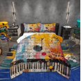 thumbnail image 1 of Manfei Musical Note Child Bedding Comforter Set, Watercolor Graffiti Art Twin Comforter Sets, Pop Country Music Reversible Bedding Set, Lightweight Room Decor, 2-Piece, 1 of 8