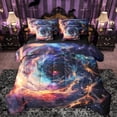 thumbnail image 1 of Manfei Natural Landscape 7 Pieces Bedding Comforter Set,Colorful Universe Full Bedding Set,Galaxy Starry Night Fitted Sheet Flat Sheet For Kids,Super Cozy Room Decor Reversible, 1 of 8