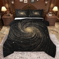 thumbnail image 1 of Manfei Natural Landscape Queen Comforter Set,Galaxy Starry Night Bedding Sets,Black Gold Bedding Comforter Set For Kids,Luxury Bedroom Decor Reversible,3 Pieces, 1 of 8