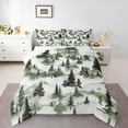 thumbnail image 1 of Manfei Natural Plant Bedding Comforter Set,Country Pine Tree Twin Comforter Sets,Green White Bedding Set,Super Cozy Room Decor Reversible,2pcs, 1 of 8