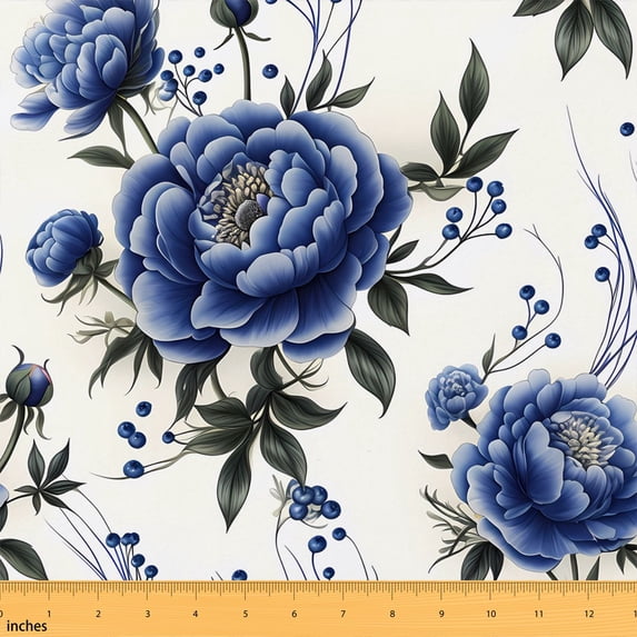 Manfei Nature Fabric by the Yard 1 Yard, Spring Home Decor Fabric by the Yard
