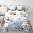thumbnail image 1 of Manfei Nautical Theme Bedding Twin Size,Lighthouse Ship Anchor Comforter Sets with Sheets,Watercolor Coastal Bedding Sets Twin Size,Super Cozy Room Decorative,7pcs, 1 of 7