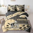 thumbnail image 1 of Manfei New Orleans Bedding Comforter Set 7pcs,Football City Full Bedding Set,Yellow Helmet Fitted Sheet Flat Sheet,Super Cozy Room Decor Reversible, 1 of 7