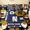 thumbnail image 1 of Manfei Notre Dame 7 Pieces Bedding Comforter Set,Geometric Hockeycomb Hexagon Full Bedding Set,First Letter N Fitted Sheet Flat Sheet For Boys,Super Cozy Room Decor Reversible, 1 of 9