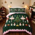 thumbnail image 1 of Manfei Nutcracker King Size Comforter Sets Christmas Comforters King Size, Blue Silver 3-Pieces 1 Comforter and 2 Pillowcases, Pink Reversible, 1 of 6
