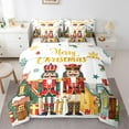 thumbnail image 1 of Manfei Nutcracker Royal Guarder Bedding Comforter Set 7pcs for Kid, Rustic Cabin Queen Bedding Sets, Merry Christmas Theme Reversible Queen Sheet Sets, Breathable Home Decor, 1 of 7