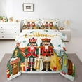 thumbnail image 1 of Manfei Nutcracker Royal Guarder Bedding Comforter Set for Kid, Rustic Cabin Twin Comforter Sets, Merry Christmas Theme Reversible Bedding Set, Breathable Home Decor, 2pcs, 1 of 8