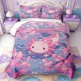 thumbnail image 1 of Manfei Ocean Axolotl Quilt Full,Pastel Animal Full Bedspread Sets,3pcs,1 Coverlet and 2 Pillowcases, 1 of 7
