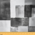 thumbnail image 1 of Manfei Oil Painting Geometric Sewing & Crafting Fabric (1 Yard), Gray White Watercolor Home Decor Fabric by the Yard, Abstract Buffalo Fabric by the Yard, Luxury Living Room Decorative, 1 of 6