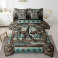 thumbnail image 1 of Manfei Old Barn Doon Bedding King Size, Texas Stars Bedding Sets King Size, Rustic Farmhouse Reversible Comforter Sets with Sheets, Breathable Room Decoration, 7 Pieces, 1 of 6