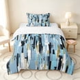 thumbnail image 1 of Manfei Ombre Brushstroke Twin Comforter Sets, Blue Tone Gradient Bedding Set, Reversible 2 Pieces, 1 Comforter and 1 Pillowcase, 1 of 6