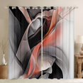 thumbnail image 1 of Manfei Orange Black and Gray Blackout Curtains, Modern Abstract Artwork, 1 of 6
